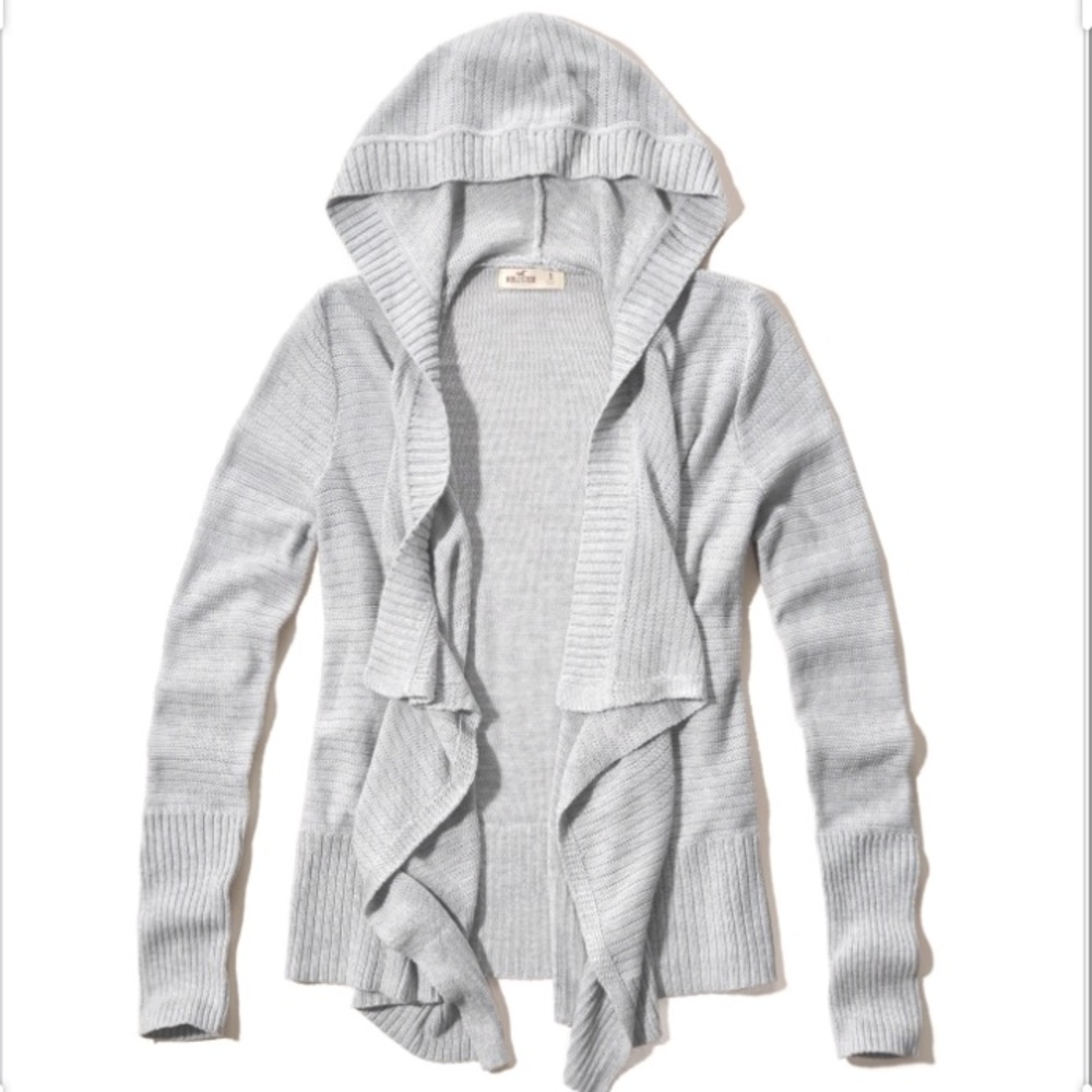 🚫SOLD🚫 Hollister hooded knit waterfall cardigan